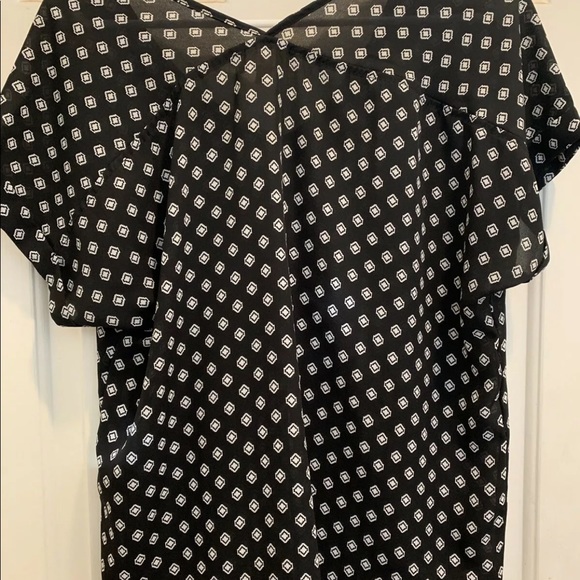 PINK ROSE Black & White Large Blouse - Picture 5 of 5